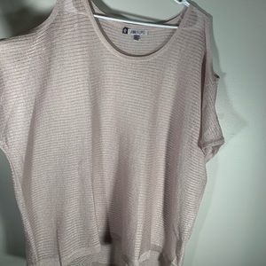 NWOT Jennifer Lopez sheer light pink blouse